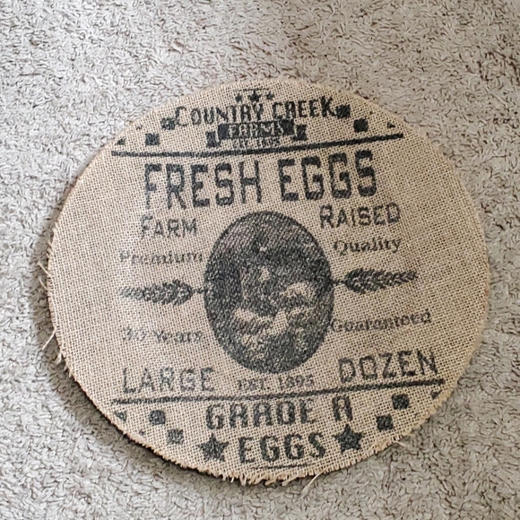 Other - Farm Style Burlap Covered Plate